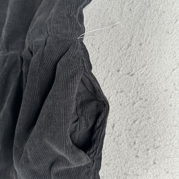 Free‎ People Overalls Women’s Small Black Corduroy Pleated Pockets Tie Strap - Picture 5 of 16
